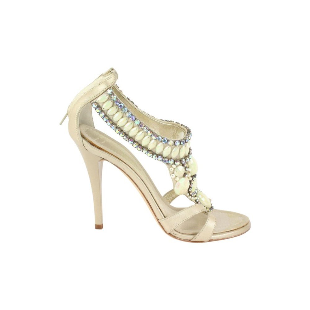 Giuseppe Zanotti Women's 36 Jeweled T-Strap Sandal 1GZ1209